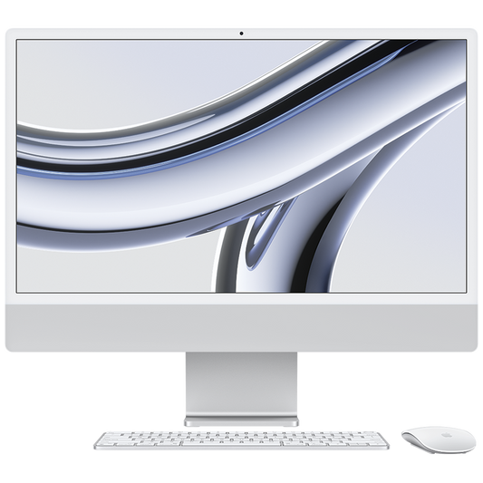 24-inch iMac with Retina 4.5K display: Apple M3 chip with 8‑core CPU and 10‑core GPU, 256GB SSD – Silver